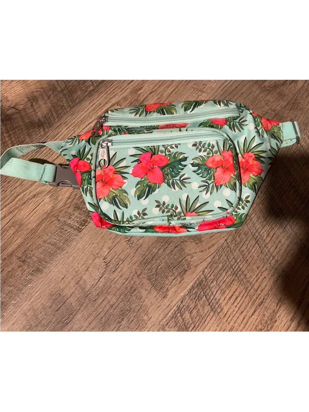 Hibiscus Fanny Pack Crossbody Bag Dickies Adjustable Strap